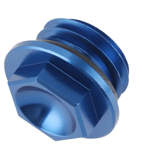 Tappo Carico Olio Motore Blu in Ergal per ApriliaRSV1000 dal '03  AZOILSWBLU